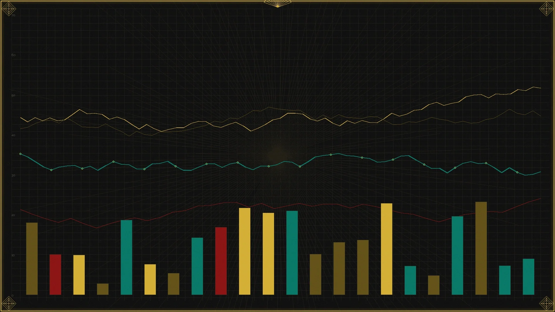 澳门彩票鎏金数据大厅装饰艺术风背景